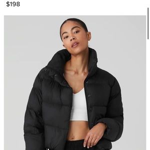 Abercrombie Black Crop Puffer Jacket